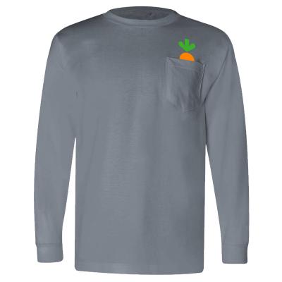 Bayside Unisex Long-Sleeve Pocket Crew T-Shirt-01